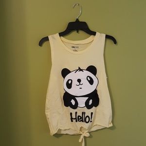 On Fire Light Yellow Panda Tank